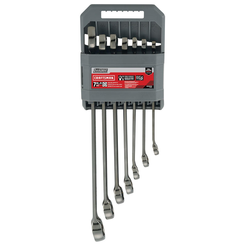 CRAFTSMAN OVERDRIVE 7-Piece Standard (SAE) Wrench Set (CMMT87707) 7-Piece SAE
