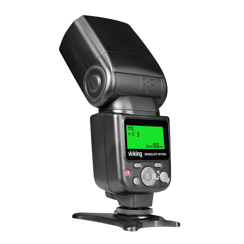 VK750II TTL Flash Speedlite with LCD Screen for Canon DSLR Camera | Front and rear curtains Sync, Work with EOS 60D 70D 77D 80D Rebel T7i T6i T6s T6 T5i T5 T4i T3i and Other DSLR Cameras