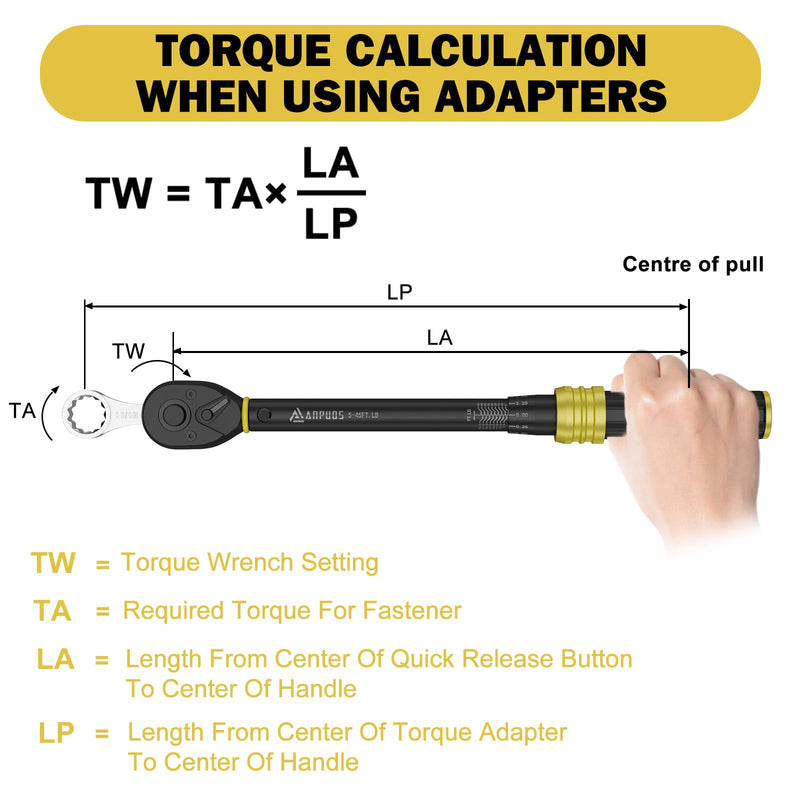 ANPUDS 12 Pcs SAE Torque Adapter Set, 5/16"-7/8", 3/8" 12-Point Extension | Cr-Mo Steel, 1/2''+1/4'' + Bit Adapter, Torque Wrench Adapter, for Engine Bay, Brake, Suspension, Motorcycle & Tight Access SAE 12Pcs