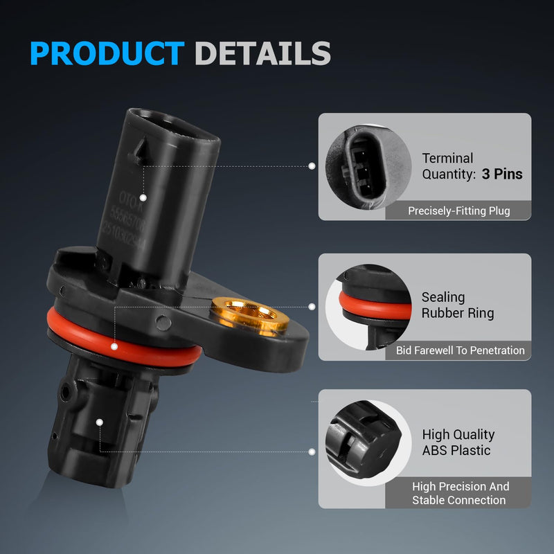 OTO-K Intake and Exhaust Camshaft Position Sensor Compatible with Chevy Cruze Trax 1.8L L4,Sonic Aveo 1.6L 1.8L L4,Pontiac G3 1.6L L4,Replace#55565708 55565709 25195555