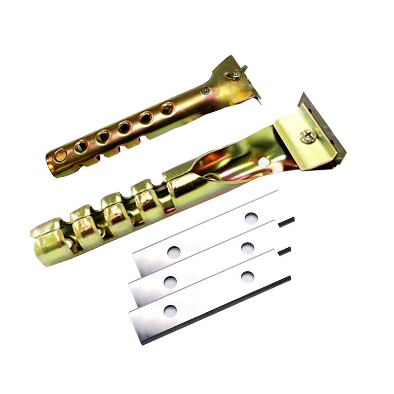Replacement 2-3/8"(60MM) Blades Heavy Duty Carbide Tungsten Scraper Double Edge Carbide Razor, Fit Linbide,Warner100X,Oneida Air,for Paint,Floor,Stickers Labels,Glue and Concrete,Pack of 10…