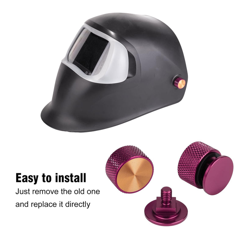 3mirrors Welding Hood (Pipeliner) Fasteners, Welding Helmet Headgear Replacement (Red) Wine-red