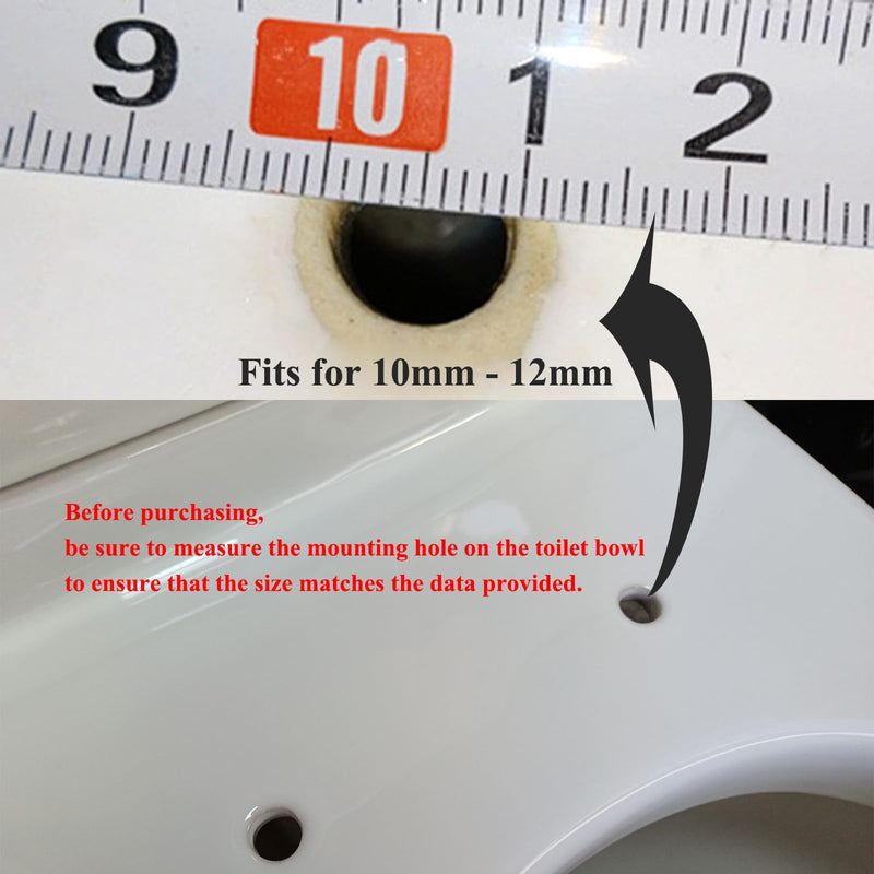 9mm Toilet Seat Screws Kit Compatible with Kohler San Rafael - 3466, 3467, 3384 Replacement Repair Part K-85040, K-84999, Set of 4 | Compatible with Kohler Rialto / St. Raphael toilet, Replaces Parts K-85040 & K-84999 Toilet Bolts and Rubber Anchor Nuts
