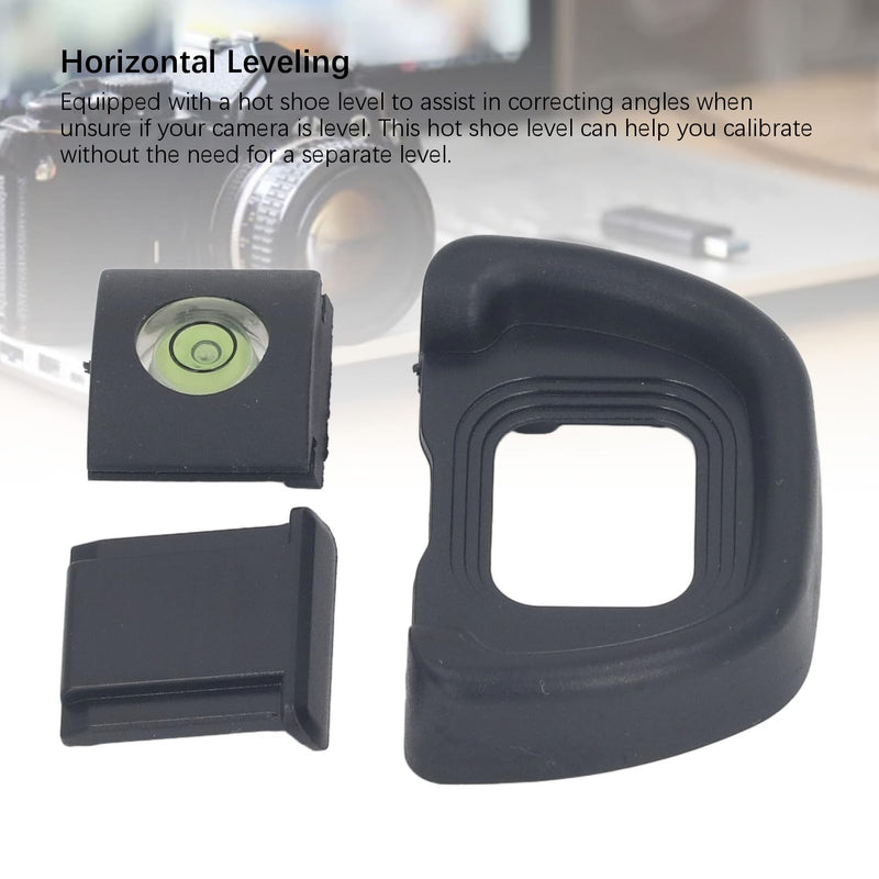 Gugxiom DK-31 Eyepiece Eyecup with Leveler and Hot Shoe Cover, ABS Viewfinder Eye Cup Replacement for DSLR Camera Accessories