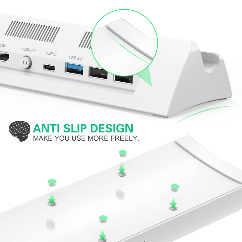 TV Docking Station for Nintendo Switch: Portable OLED Charger Stand, 4K HDMI & 3 USB Ports
