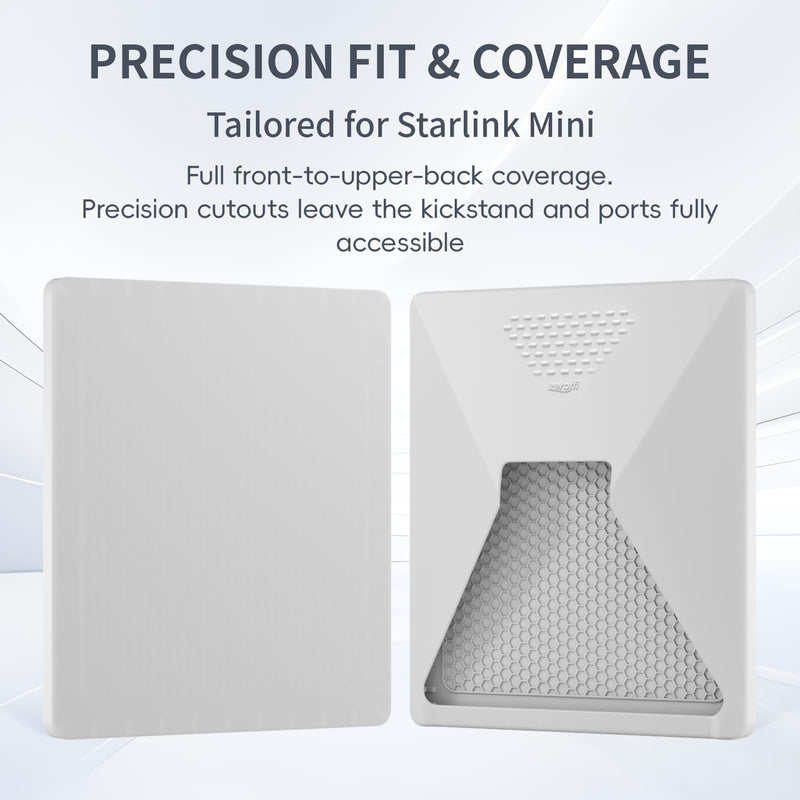 Starlink Mini Protective Cover, Starlink Mini Accessories Silicone Protective Case for Starlink Mini Dish Full Cover-White