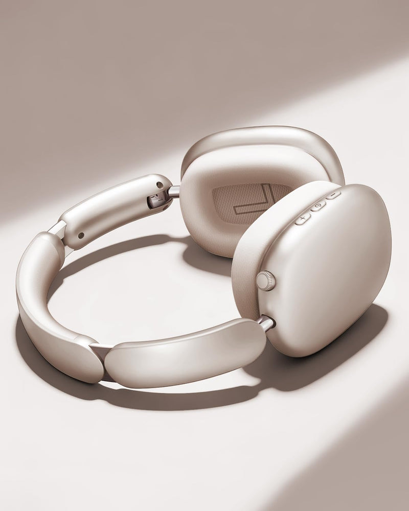 Wentronic Y02 Active Noise Cancelling Wireless Headphones, Starlight | Over-Ear, Bluetooth, 60H Playtime,Crystal Clear Calls, Hi-Res Audio, Big Bass, Foldable Lightweight for Travel Home Office