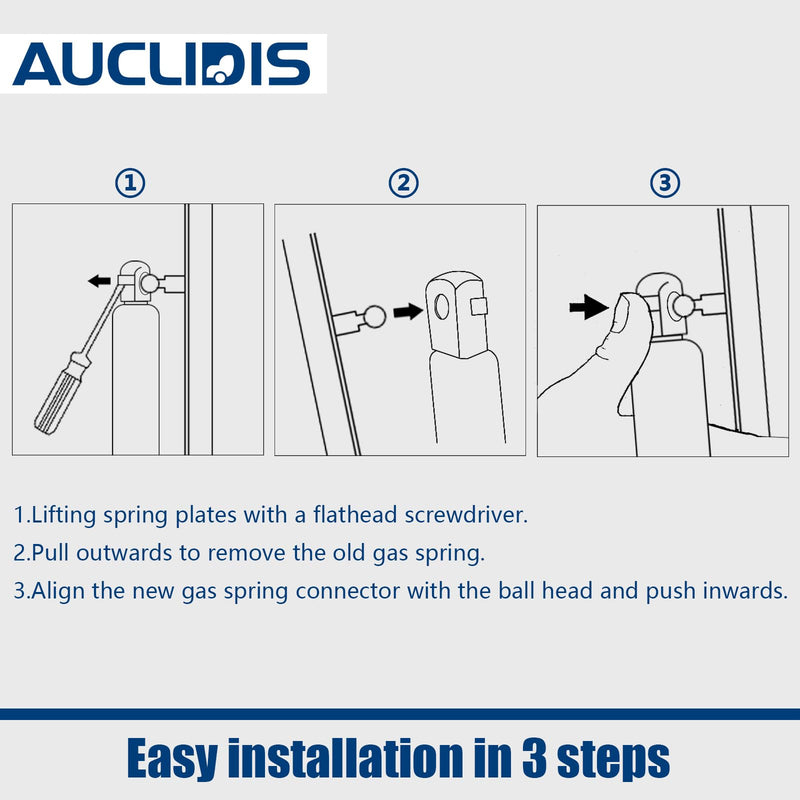 C16-04464 13 inch 30lb/133N Gas Strut Shock Spring Lift Support for Leer ATC Camper Shell Truck Topper Cap Canopy Door Windows Toolbox Snugtop Replacement Parts, C16-04464a, Set of 2 by AUCLIDIS