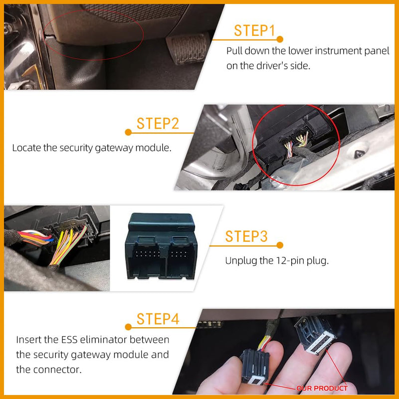 Auto Start Stop Eliminator for 2018-2024 J-eep Wrangler JL & 2020-2024 Gladiator JT Auto Stop Eliminator Engine Auto Stop/Start Disable/Canceller-Plug Play Error Free Bypass