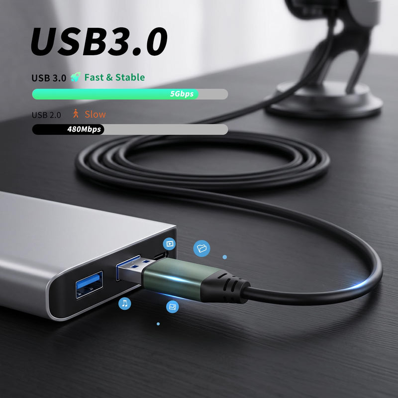 Kumiho 30FT USB 3.0 Extension Cable with Extension Chipsets Signal Booster Active Type A Male to A Female for PlayStation, Xbox, Keyboard, Mouse, USB Flash Drive, Printer, Camera and More