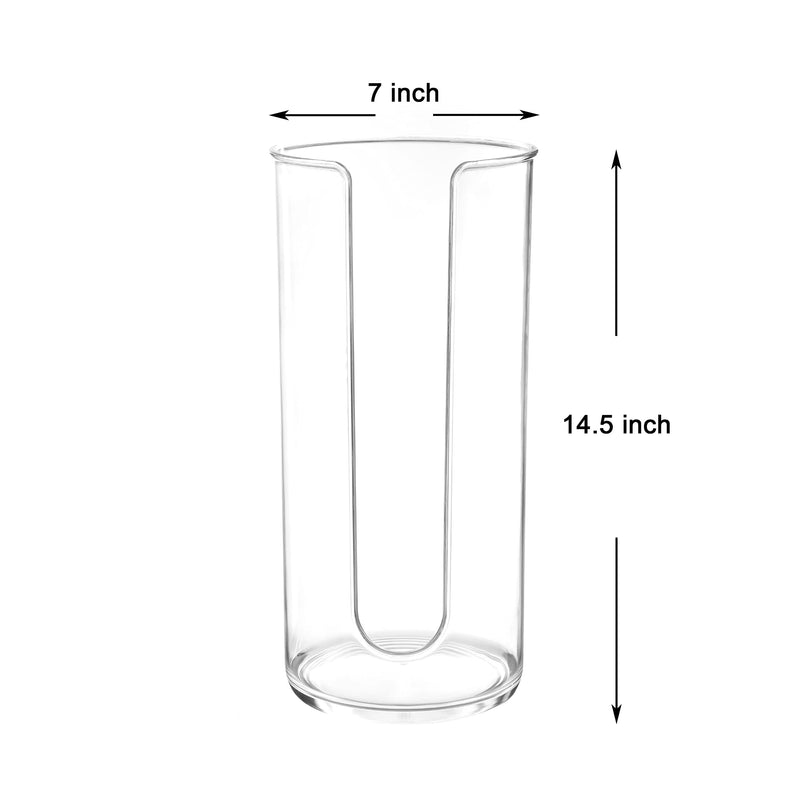 Youngever Plastic Toilet Paper Holder Stand, Clear Toilet Tissue Rolls Holder, Compact Toilet Tissue Rolls Organizer