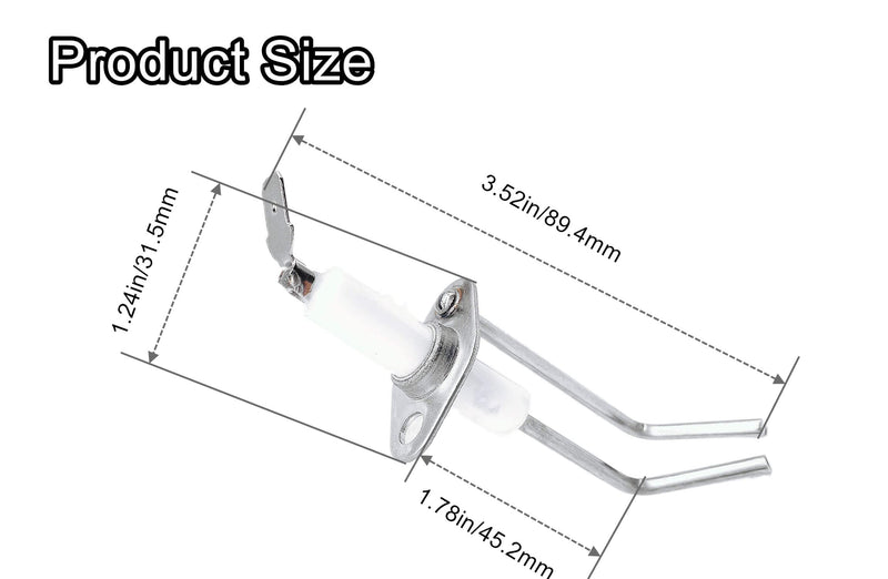 2-Prong Electrode Assembly Compatible with Suburban 232258, RV Water Heater Parts for Suburban Sw6de Sw10de SW Models DSI Electrode Probe Igniter 1Pack 1 Pack