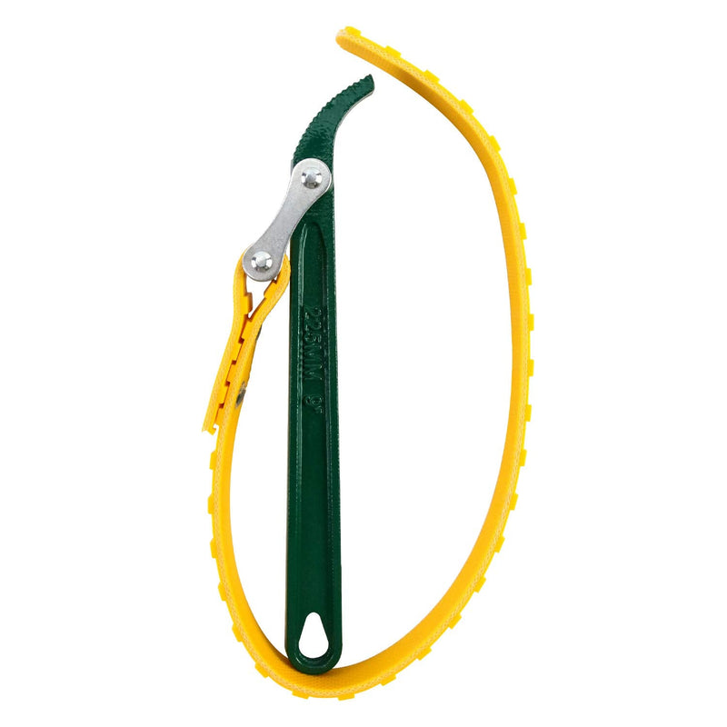 QWORK 9" Belt Strap Wrench, Multi-Purpose Adjustable Strap Oil Filter Strap Opener Wrench with 19 11/16" Capacity Adjustable Strap 9.0"