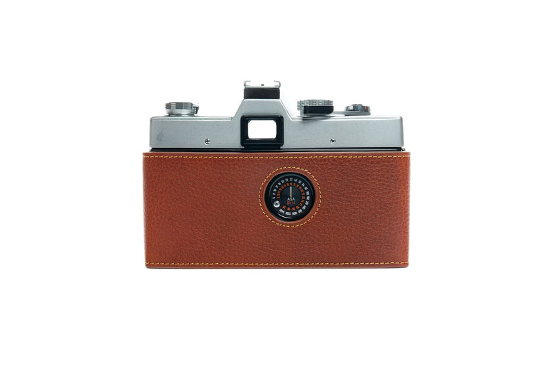 SRT-101 Film Camera Case, BolinUS Handmade Genuine Real Leather Half Camera Case Bag Cover for Minolta SRT 101 Film Camera With Hand Strap (Brown) Brown