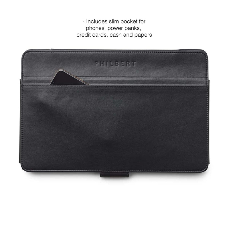 4-in-1 Laptop Sun Shade Lux Hood - Screen Shade, Privacy Screen, Heat Protection, Contrast Enhancement - Fits 12”/13”/14” Laptops, Self-Standing Cover with Pocket - Black 12-14in