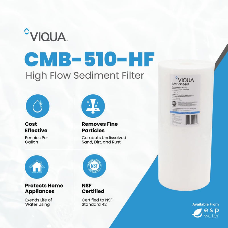Genuine Viqua CMB-510-HF Sediment Filter 5 Micron 4.5" x 10"