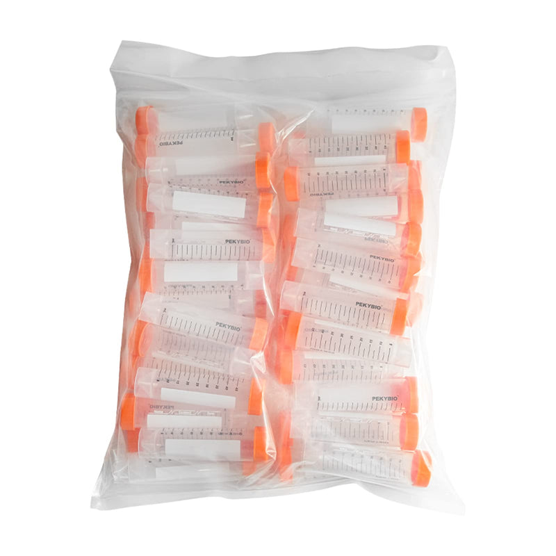 PEKYBIO Centrifuge Tubes 50ml Self-Standing Sterilized Polypropylene Graduated Test Tube with Seal Screw Cap Sample Storage Container, Pack of 50 50ML Self Standing
