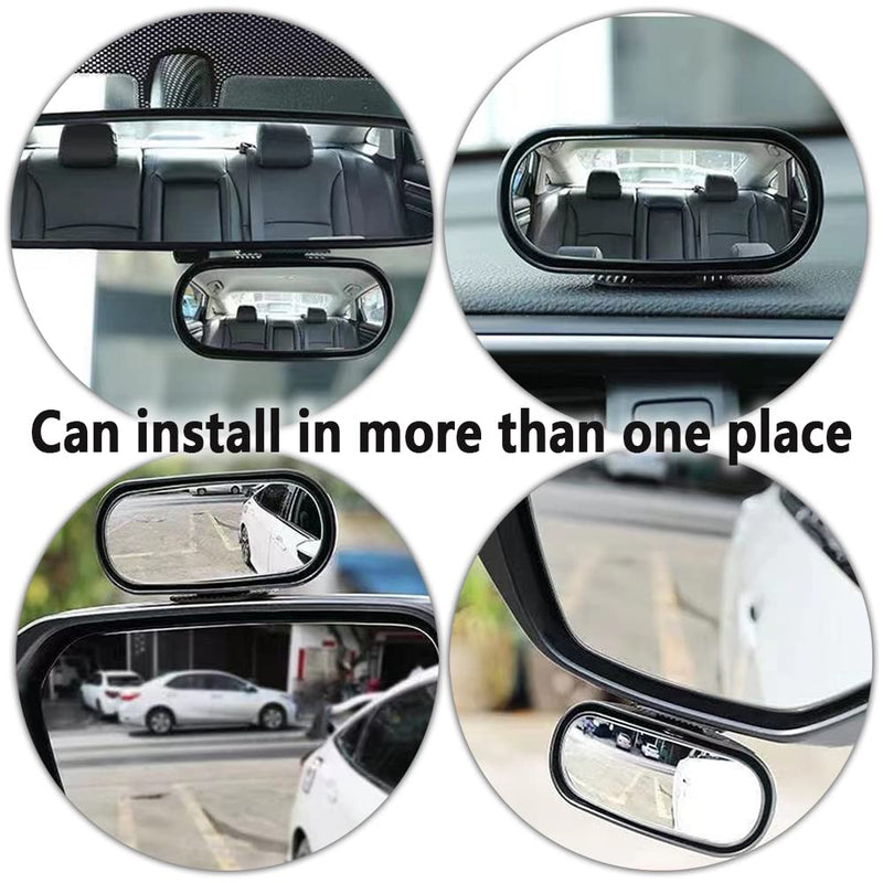 HD Blind Spot Car Mirror,Wide Angle Rearview Mirror with 360° Adjustment,Universal Car Essential Tool Fit for Cars,Truck,SUV