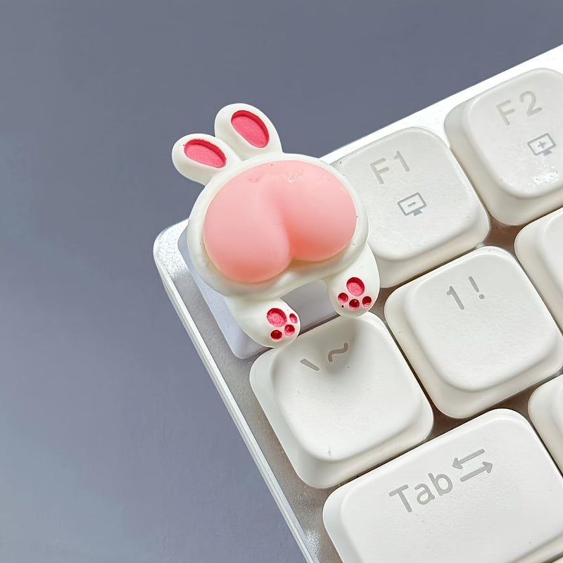 5Pcs Keycap Set Cute Animal Design Replacement Keycaps for Mechanical Keyboards Gaming Office Home Novelty Desk Decor, 5PCS 5