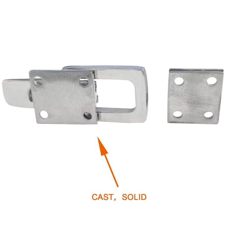 Pair Marine Grade Heavy Dudy 316 Stainless Steel Lockable Latch Marine Boat Door Lock Latch Anti-Rattle Fastener Clamp