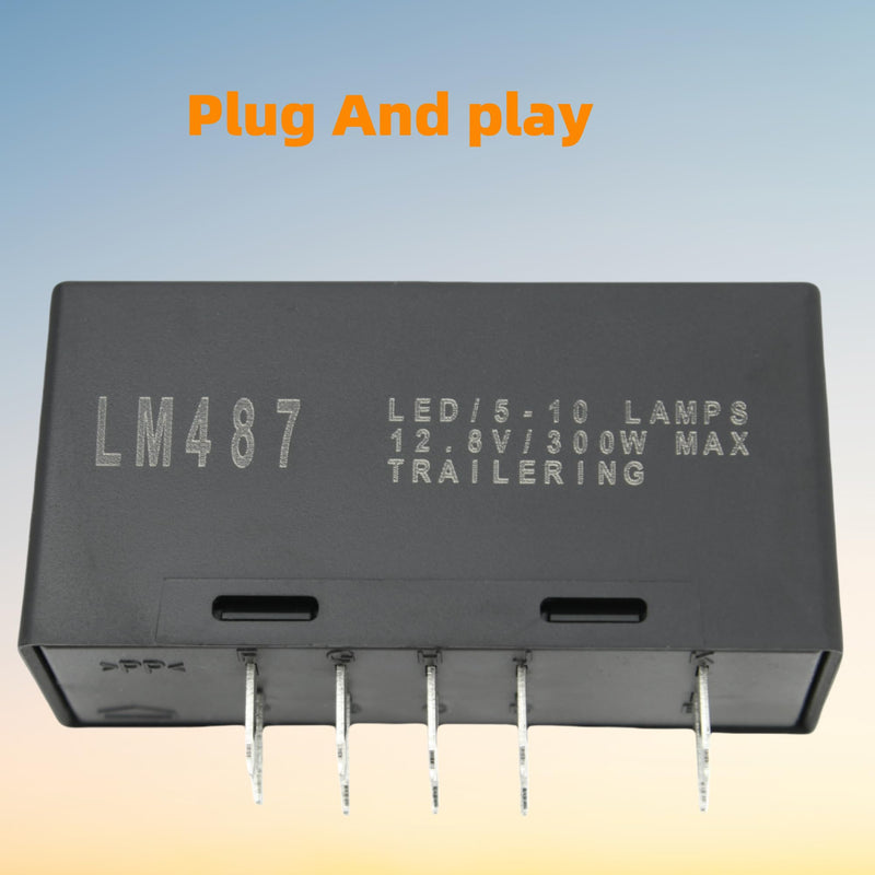 LM487 LED Flasher Relay, 10383321 15231201 Turn Signal Relay, Replacement for Chevy GMC Cadillac Hummer 2003-2007 Select Models Warning and Turn Signal Flasher for GMT800 Platform