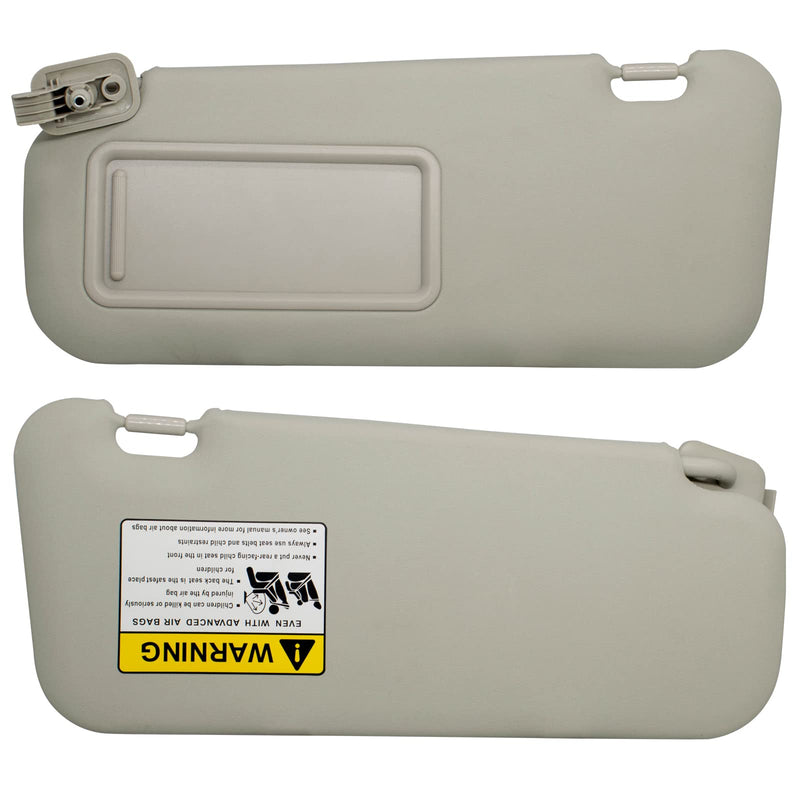 NHILES Left Driver Side Sun Visor Compatible with Mazda 3 2010 2011 2012 2013 BBM2-69-320C-75 BBM3-69-320C-75 Beige left driver without lights