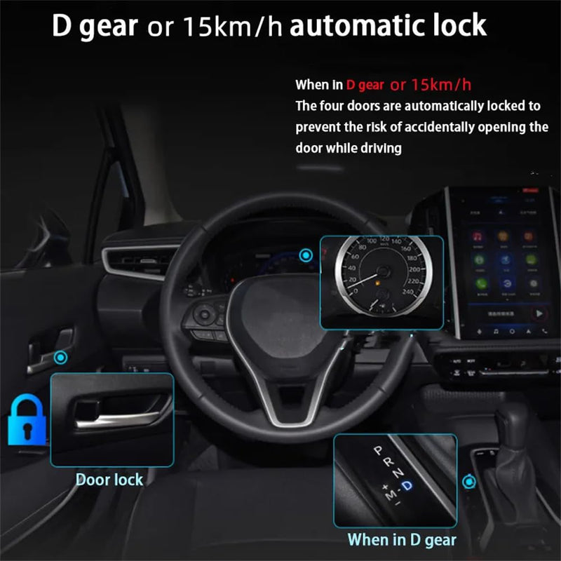 Smart Car Door Auto Speed Lock Unlock Module for Toyota Rav4 2010 2011 2012 2013 2014 2015 2016 2017 2018 2019 2020 2021 - OBD Plug and Play
