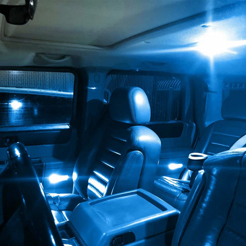 BlyilyB 12-Pack Ice Blue Replacement Stock # 194 T10 168 2825 W5W 175 158 Bulb 5050 5 SMD LED Light 12V Car Interior Lighting For Map Dome Lamp Courtesy Trunk License Plate Dashboard Parking Lights