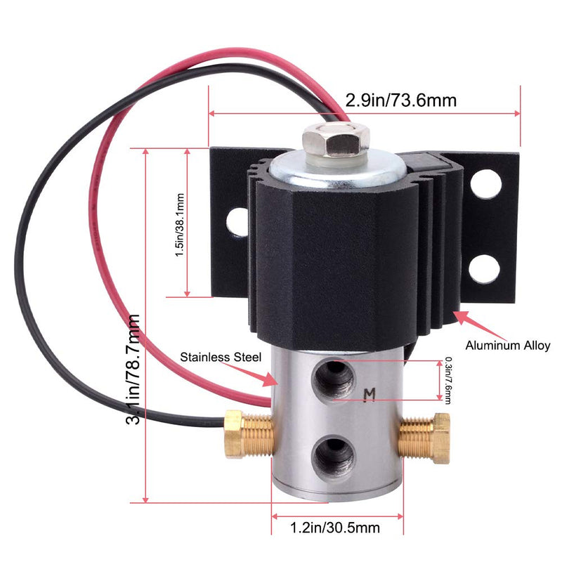 SPELAB Brake Line Lock Universal Launch Control Electric Solenoid Kit Hill Holder Black