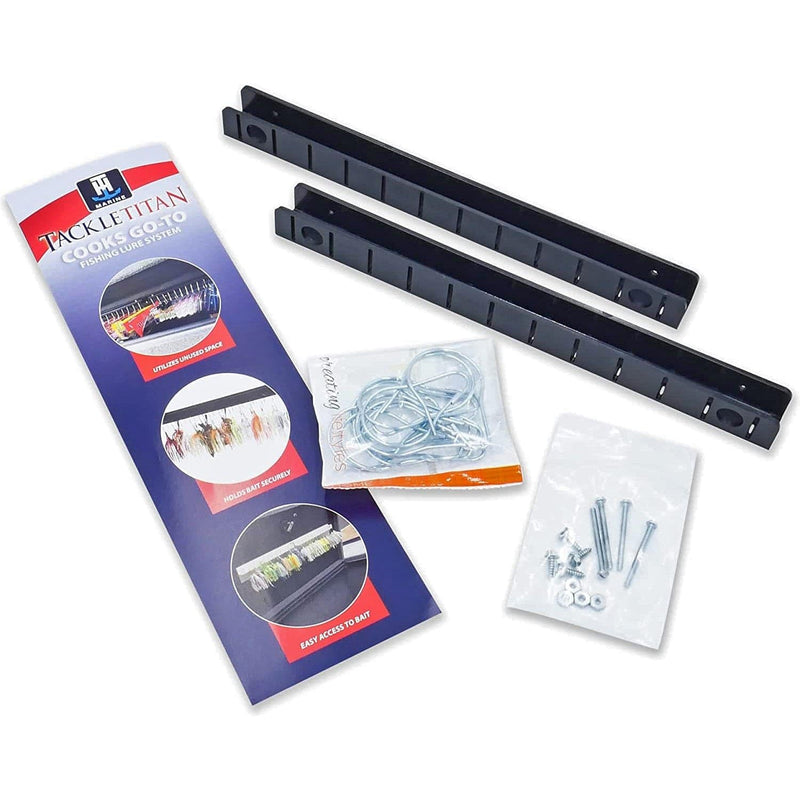T-H Marine Cooks Go-To Tackle Storage System - Fishing Lure Holder and Organizer Provides Easy Access to Your Bait - Can Be Configured to Fit Any Boat or Dock - Black