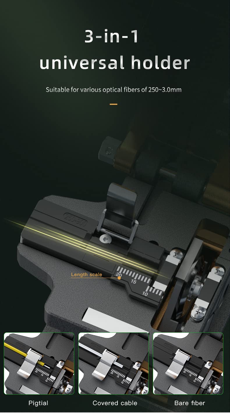 ORIENTEK Optical Fiber Cleaver Double Fixture High Precision Fiber Optic Cutting tools Wire Stripping Machine clivador fibra óptica 48,000 Cleaves (FC-30 Cleaver) FC-30 Cleaver