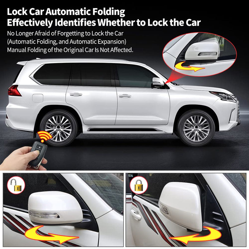 Remote Auto Window Open Closer + Door Speed Lock Kit + Side Rearview Mirror Folder Unfold OBD Module for Lexus GX460 GX400 2010-2019 lexus gx460 accessories (2010-2019)