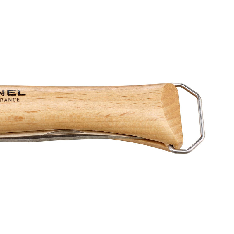 Opinel No. 10 Stainless Steel Corkscrew Wine and Cheese Folding Knife, Integrated Corkscrew + Bottle Opener, Beechwood Handle - Picnic Pocket Knife Made in France (Updated Version) Updated Version