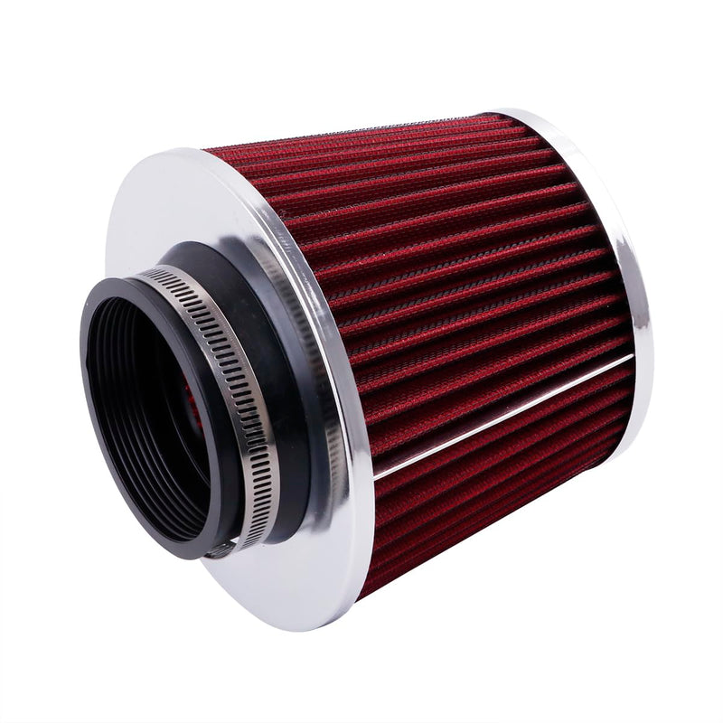 2.5"Universal Clamp-on Air Intake Filter - Washable, High-flow，Lower intake air temperature, Inlet Cold Air Cone Replacement 2.5"