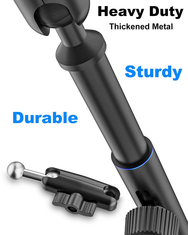 iPad Cup Holder Car Mount Heavy Duty [Height Adjust] Metal Long Arm Cup Holder Tablet Mount for Car, Truck, Compatible with 4.7-13" iPad Pro Air Mini, Galaxy Tab, iPhone, Cell Phone