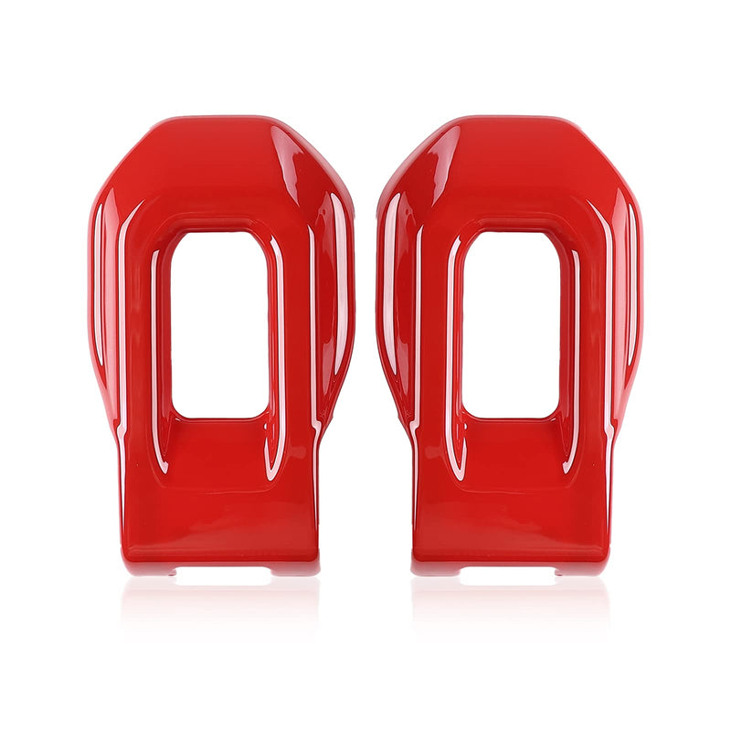 Voodonala for Jeep JL ABS Hood Latches Engine Buckle Bonnet Fastener Engine Cover Decor Trim Protction Cover for 2018-2025+ Jeep Wrangler JL JLU Gladiator JT 4xe Exterior Accessories ABS Red 2pcs