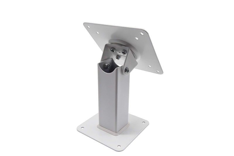 TABcare 180 Tilting 360 Rotating Metal Mount Support 75x75 100x100 VESA Used as Desktop Stand or Wall Mount (White)