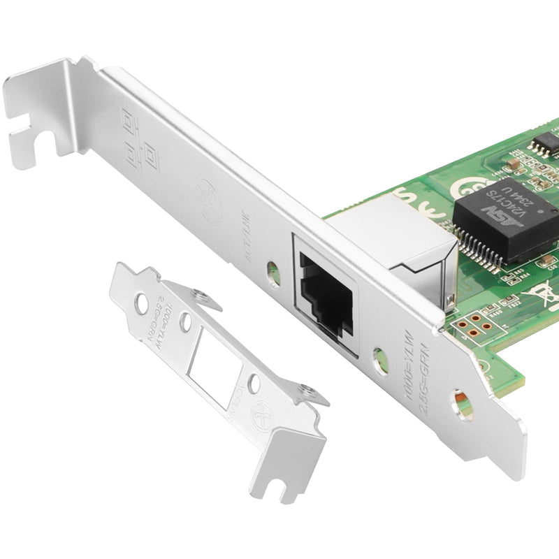 PCIe Ethernet Network Card for Realtek RTL8125B Chipset PCIe 2.1 X1 2.5Gb Single Port RJ45 LAN Card Support Windows Server/Windows/Linux/VMware/ESX XXS-RTL8125B-T1
