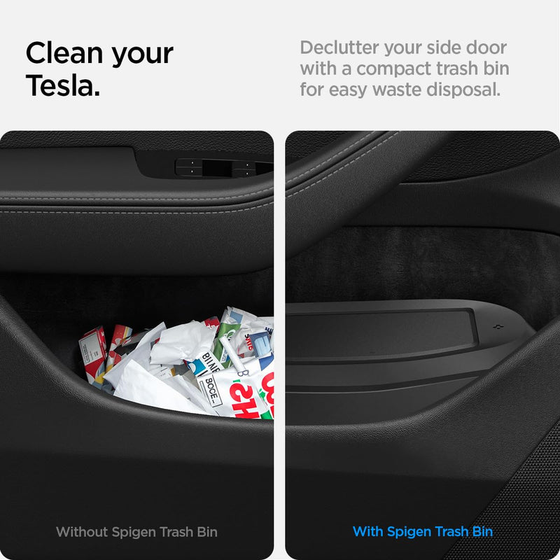 Spigen Driver Side Door Pocket Car Trash Can for Tesla Model 3 Highland 2024-25