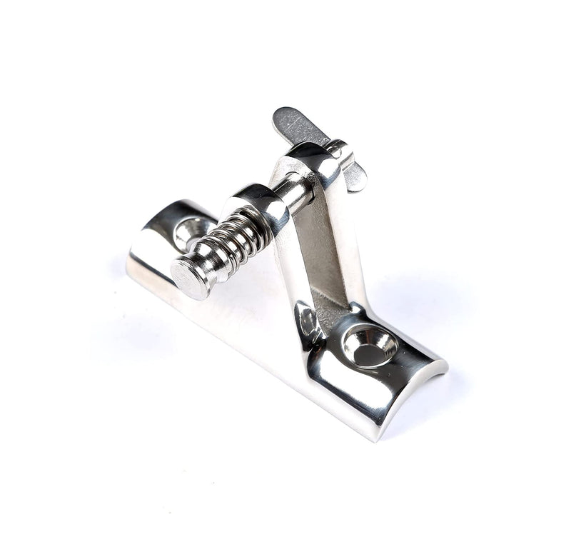 Mxeol Bimini Top Deck Hinges Fitting Concave Base Hardware with Quick Pins 4 Packs Silver 4PCS