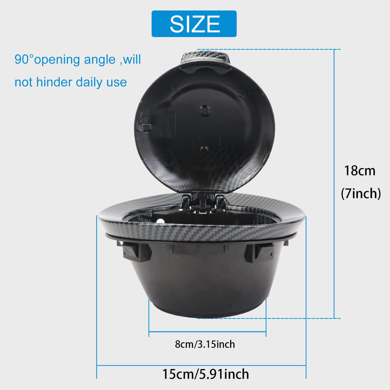 68250120AA Gas Cap Cover - Carbon Fibre Fuel Fill Gas Tank Cap Door Accessories Compatible With Dodge Challenger 2008-2023
