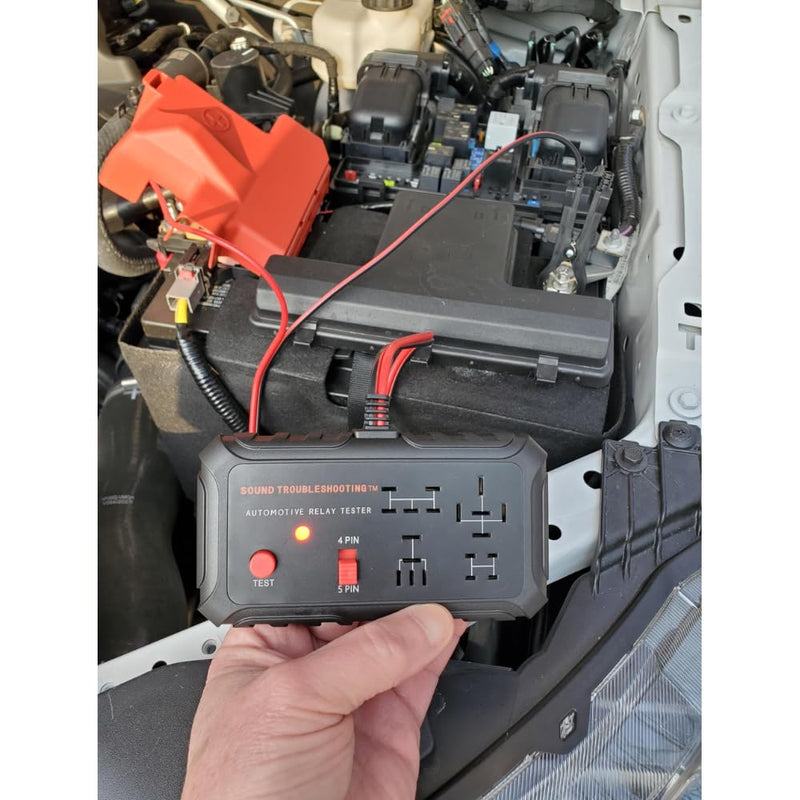 Automotive Relay Tester - 4 & 5 Pin 12V Auto Diagnostic Tool, Small Handheld DIY Car Tester with Battery Clips, Relay Testing Kit, Electrical Systems Tool | Patented