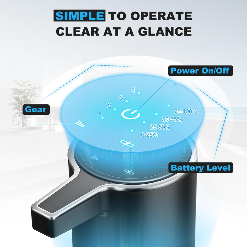 Automatic Soap Dispenser Liquid Touchless: 13.52oz/400ml Wall USB Rechargeable - 4-Level Adjustable Modern Electric Hand Soap Dispenser - Kitchen Bathroom Kids Family Black Black Gel Typ
