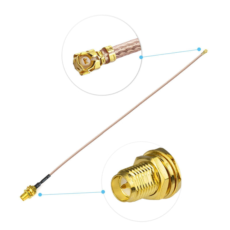 Bingfu Dual Band WiFi 2.4GHz 5.8GHz 8dBi RP-SMA Male Antenna + RG178 U.FL to RP-SMA Female Cable 2-Pack + PCI Slot Cover for WiFi Router Wireless Mini PCI Express PCIE Network Card Adapter
