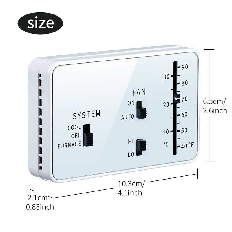RV Thermostat, Briidea RV Analog Thermostat (Cool Only/Furnace), Replace for Dometic 3106995.032, 12 VDC White