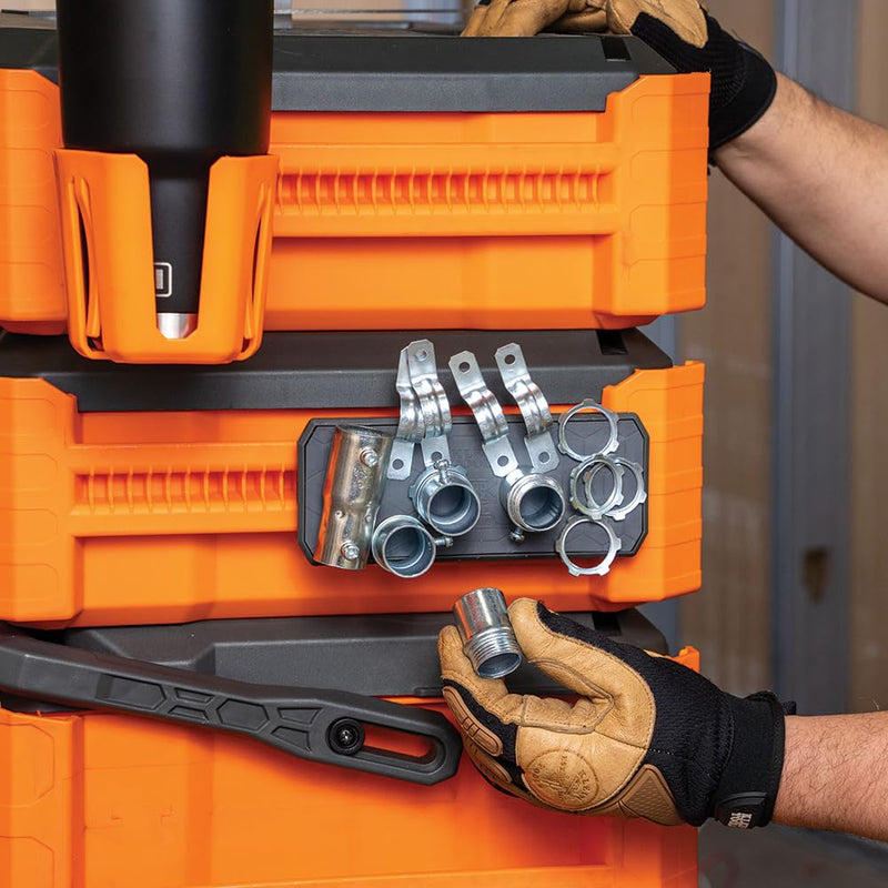Klein Tools 54819MB MODbox Magnetic Strip, Modular Tool Storage System Side Mounting Accessory, Easy One-Handed Attachment, Strong Magnets