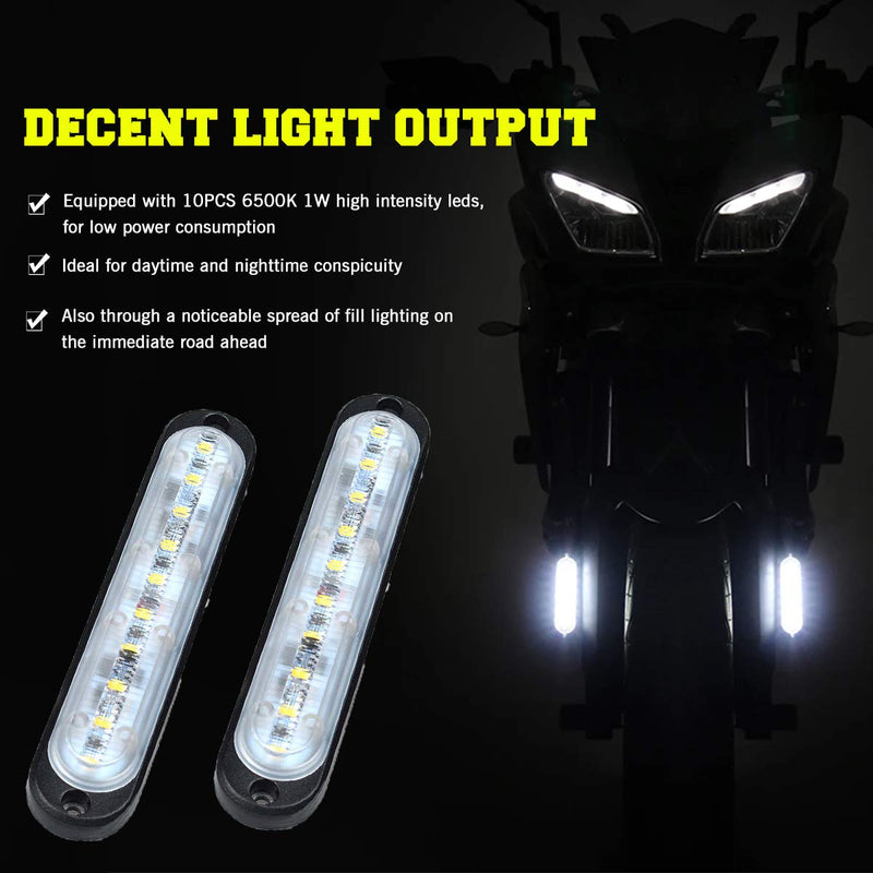 Chelhead 12V Mini Led Light Bars 5.7 Inch 6500K White Backup Daytime Running Lights 24V Trucks Side Marker Indicator Lighting Compatible with ATV SUV Jeep Boat Motor 4x4 Ford F150