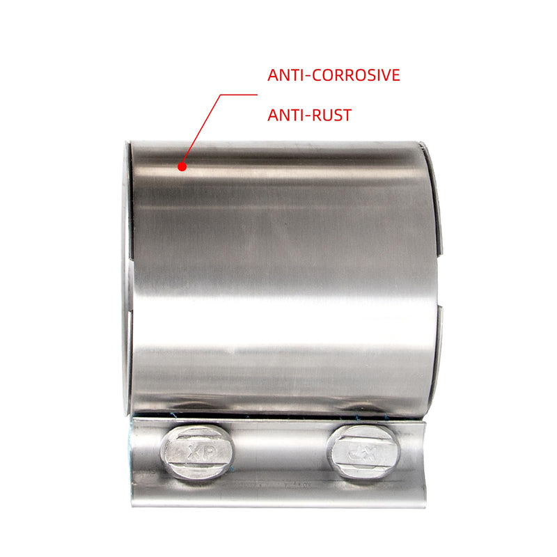 3 Inch Exhaust Clamp Butt Joint Band Clamp Sleeve Coupler 304 Stainless Steel 3 Inch