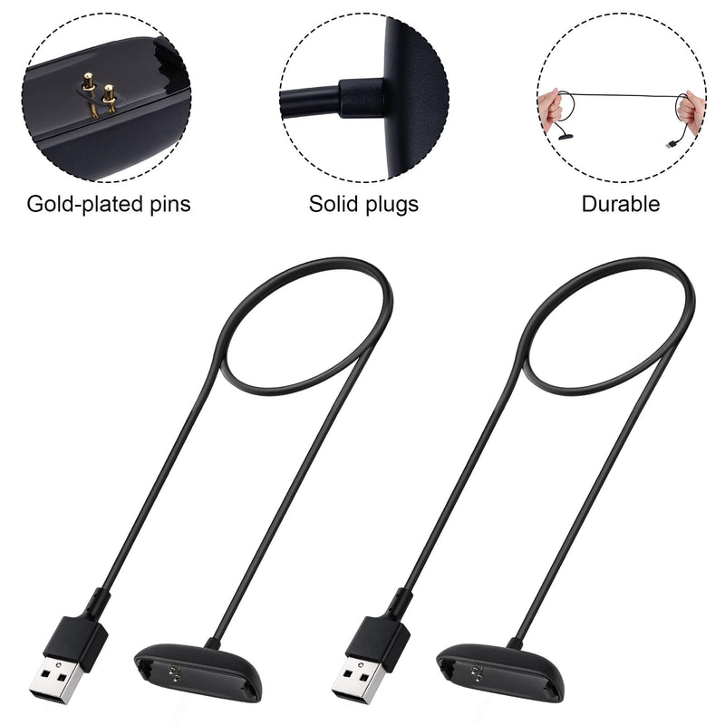 3 Charger for Fitbit Inspire 3, 3.3ft Charger Cable Replacement | Black Total length 100cm/3.3ft ABS & Copper USB Charging Cord Compatible with Fitbit Inspire 3 fitness tracker Accessories