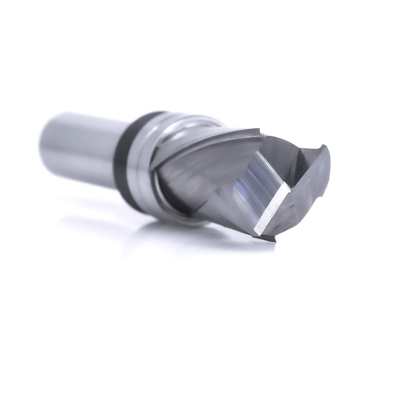 Solid Carbide Compression Flush Trim Router Bits 3/4" Cutting Dia.1-3/16" Cutting Height,1/2" Shank,Spiral Up&Down Cut,Top Bearing for Wood Trimming 3/4" Dia*1-3/16" LH-Updown